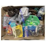 Flat of Drop Cords, Clothes Line & Misc. Hardware