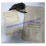 Vintage Postage Bag, Money Bag & Husking Peg
