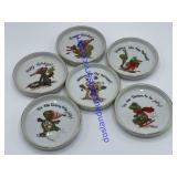 Lot of (6) Enesco Holiday Coasters