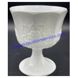 Vintage Indiana White Milk Glass Pedestal Glass