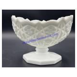Vintage Kemple Milk Glass Compote (6")