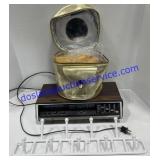 Old Alarm Clock -Hair Curlers -Plastic Coat