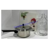 Glass Jug, Prestige Pot & Cutting Board