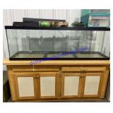 Large 75 Gallon Fish Tank & Stand W/ Accessories