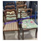Set of 6 Wooden Kitchen Chairs