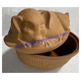 Pottery Pot w/ Piggy Lid