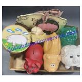 Misc Pig Decor, Piggy Bank , Storage Box