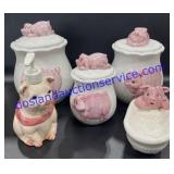 Matching Pig Kitchen Jars, Soap Dispenser , Soap