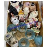 Flat of Misc Pigs , Set of 4 Glasses