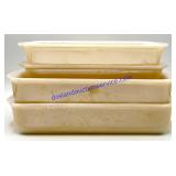 4 Peach Fire King Casseroles