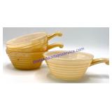 4 Peach Fire King Dishes