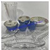 Pitcher , Light Blue Kitchen Set, Decorative Plate