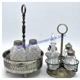 Pair of Antique Condiment Sets