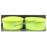 Pair of Vintage Green Tupperware Containers