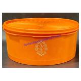 Vintage Orange Tupperware Container
