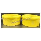 Pair of Vintage Yellow Tupperware Containers