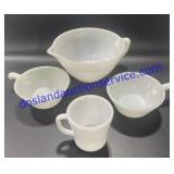 Vintage Fire-King Milk Glassware