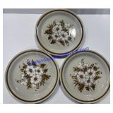 3 Mountain Wood Stoneware Plates
