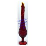 Vintage Fenton Swung Glass Hobnail Vase (16")