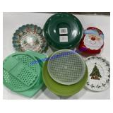 Misc Plastic Christmas Trays / Containers