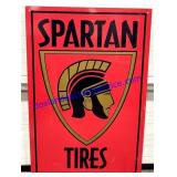 Plastic Spartan Tires Sign (40 x 27)