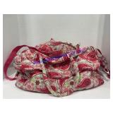 Pink Paisley Print Travel Bag