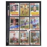 Lot of (9) Vintage Topps Baseball Cards