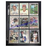 Lot of (9) Vintage Topps Baseball Cards