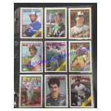 Lot of (9) 1988 Topps Baseball Cards