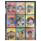 Lot of (9) Vintage Topps Baseball Cards
