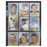 Lot of (9) Vintage Topps Baseball Cards