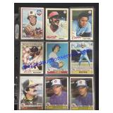Lot of (9) Vintage Topps Baseball Cards