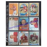 Lot of (9) Vintage Football Cards