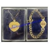 Quart Heart Watch & Watch Necklace