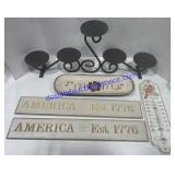 Candle Holder & Misc Wall Decor