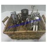 Basket of Misc Can Openers Bottle Openers