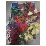 Box of Artificial Flowers / Decor