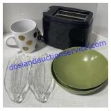 Toaster , Mug , Bowls & Corn Shaped Butter Dishes