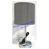 Grey Bedside Table Lamp (19")