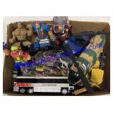 Misc Wrestling Cars , Bus, Millitary Chopper Toy