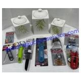 Un-Used Kitchen Accessories & Canister Set