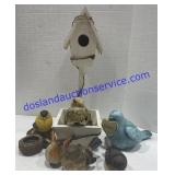 Birdhouse & Bird Figurines