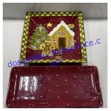Pair of Christmas Platters