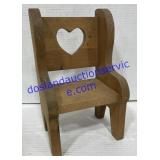 Decorative Wooden Heart Chair 12" Tall