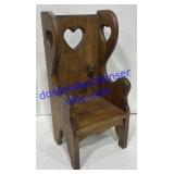 Decorative Wooden Heart Chair 19" Tall