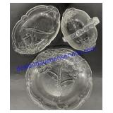 Decorative Bell Platters & Glass Basket