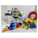 Raggedy Ann, Buzz Lightgear & Toucan Sam