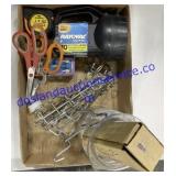 Flat Misc Items Scissors , Flashlight , Tape