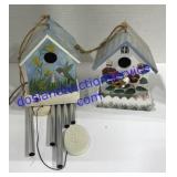 Wind Chime Bird House W/ Decorative Bird House