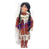 Native American Porcelain Doll (25")